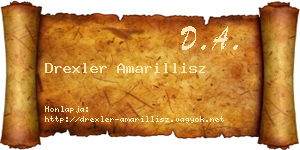 Drexler Amarillisz névjegykártya